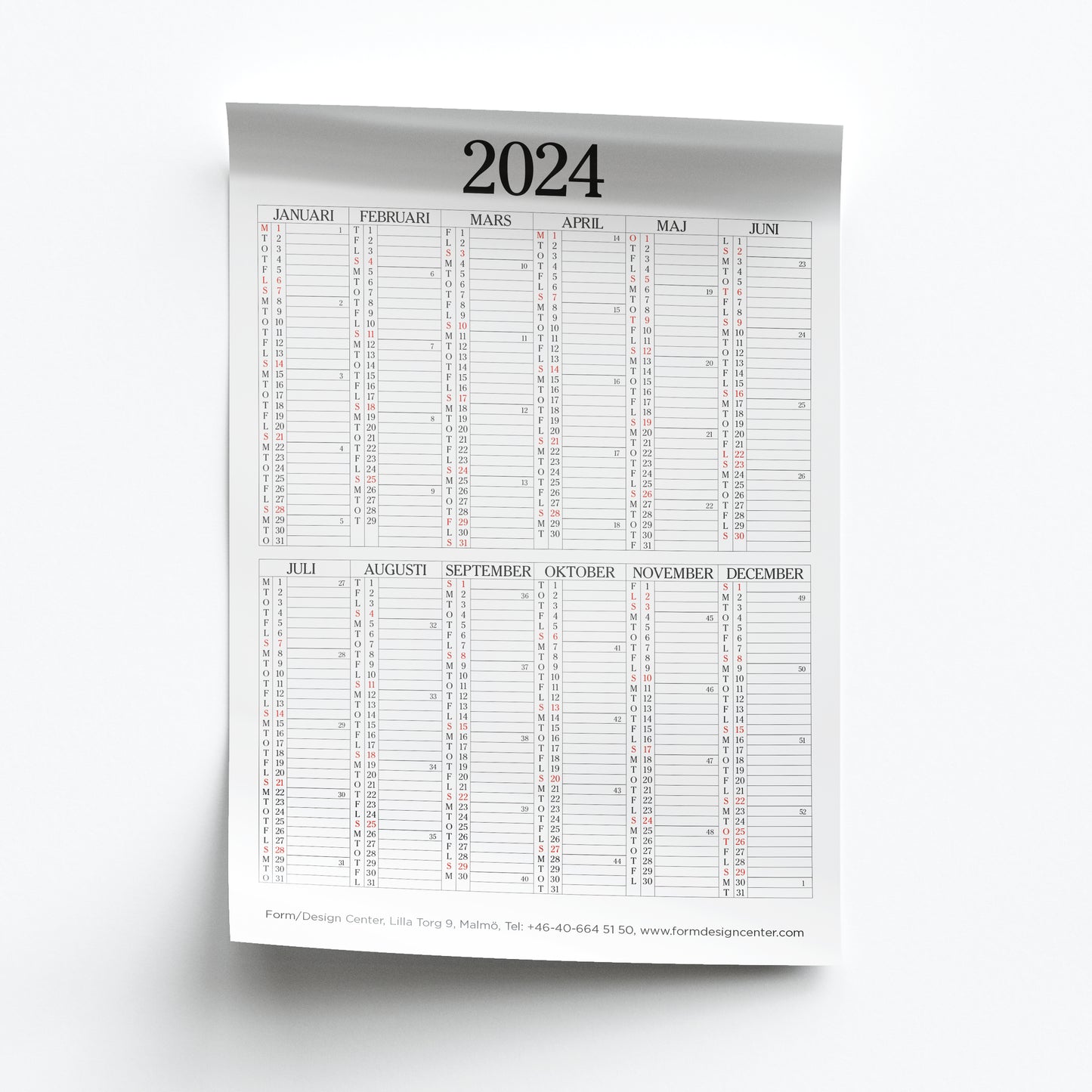 Väggalmanacka 2024