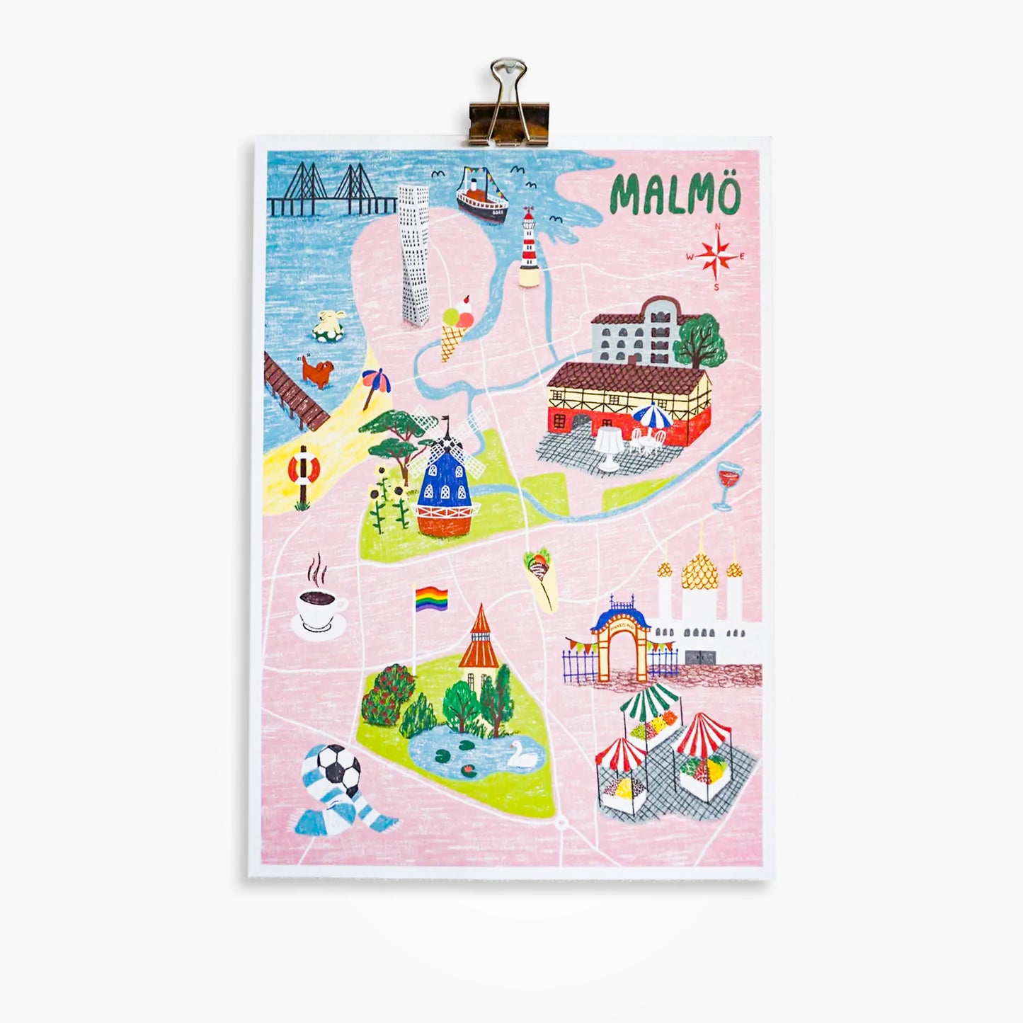 Karta över Malmö
